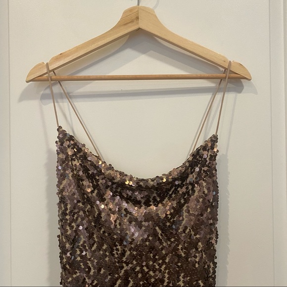 Where Are You From Sequin Cowel Neck Dress - Picture 7 of 8